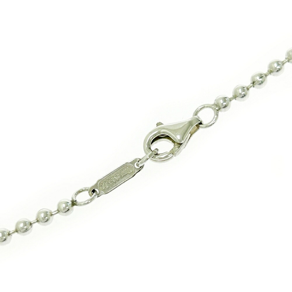 TIFFANY Co Silver Atlas Plate Ball Chain Necklace - Picture 5 of 6